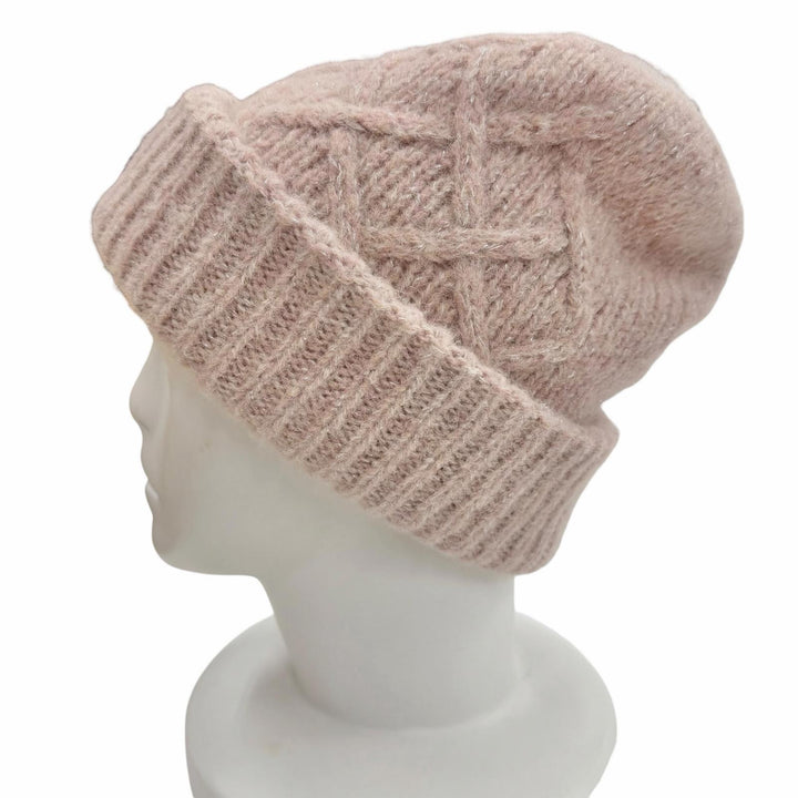 Excellent MONCLER Knit cap BERRETTO TRICOT pink alpaca Women