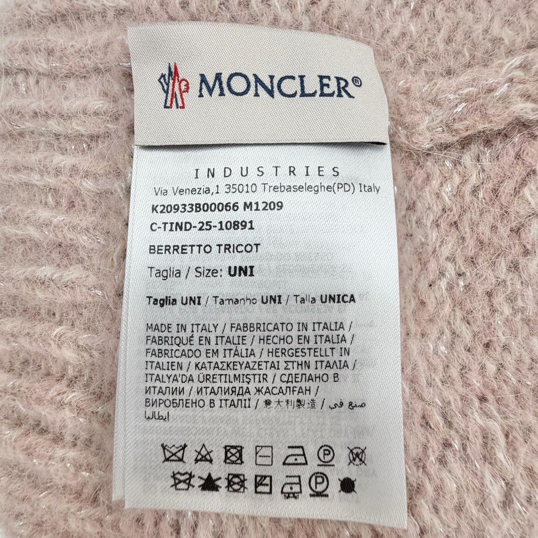 Excellent MONCLER Knit cap BERRETTO TRICOT pink alpaca Women