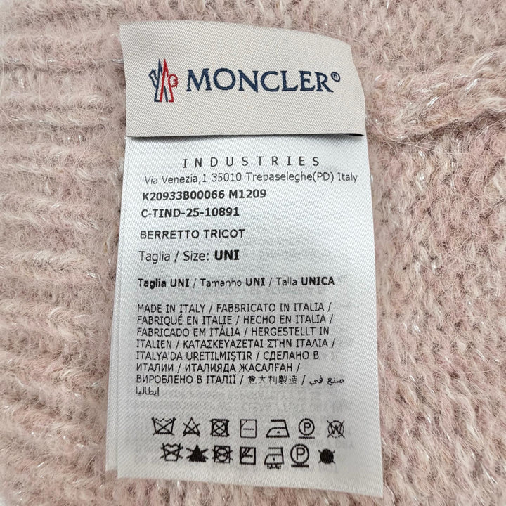Excellent MONCLER Knit cap BERRETTO TRICOT pink alpaca Women