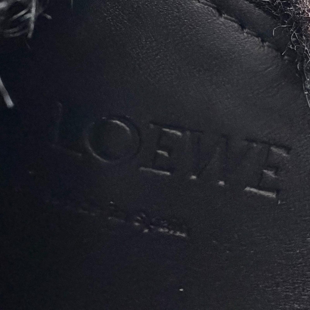 Great LOEWE Bag charm Puzzle Fold Charm Shearling Mouton black Mouton Women