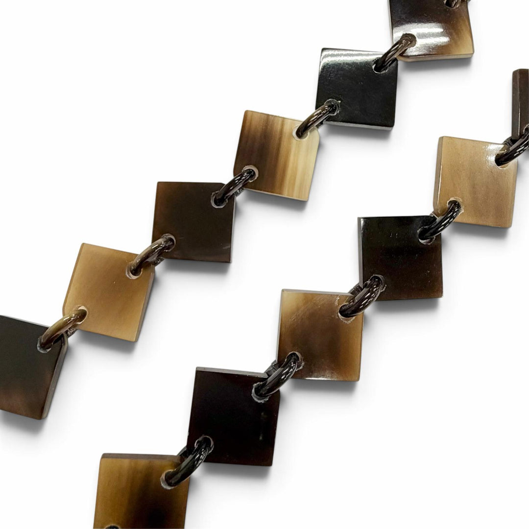 Great HERMES Necklace Diva Ni Brown Buffalo horn