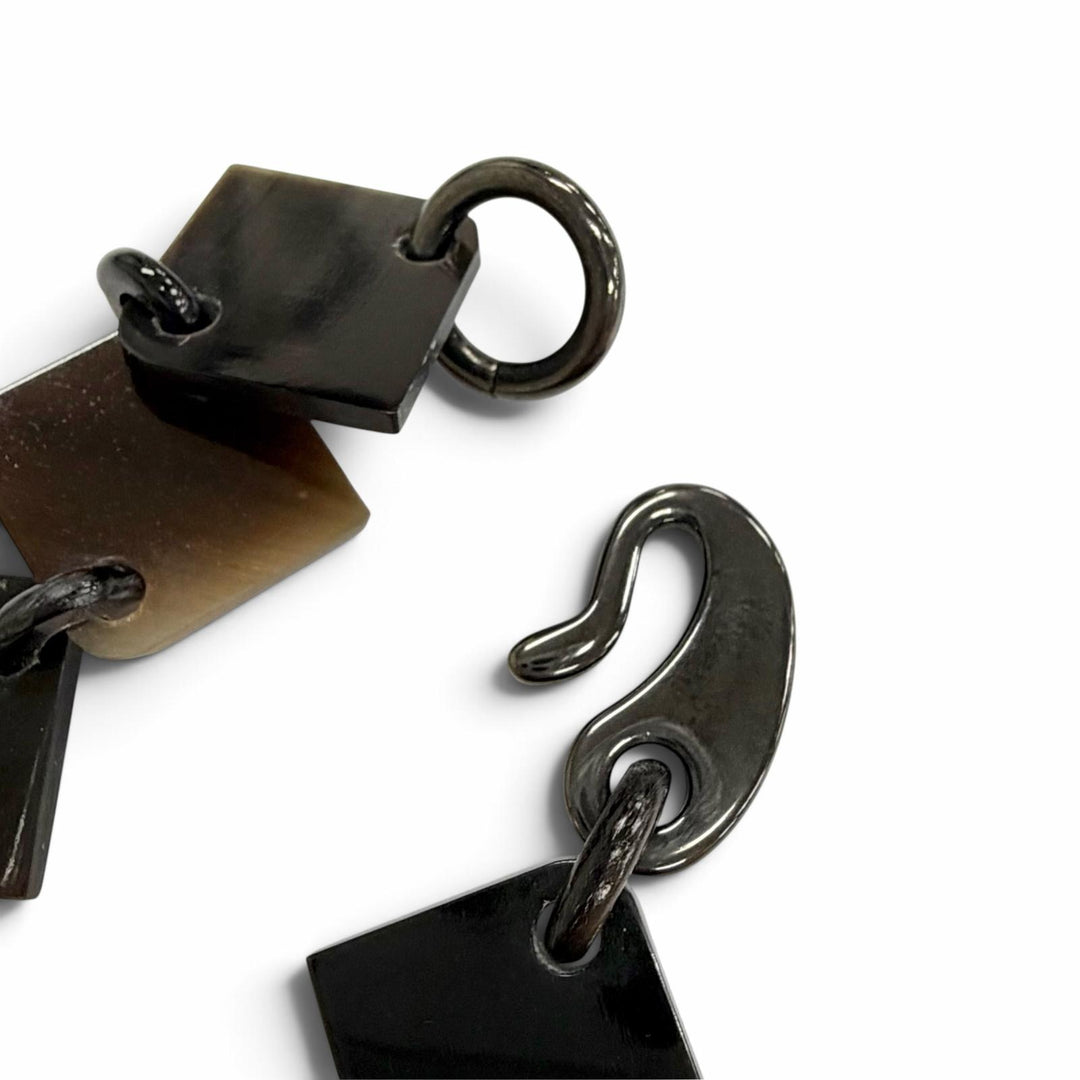 Great HERMES Necklace Diva Ni Brown Buffalo horn