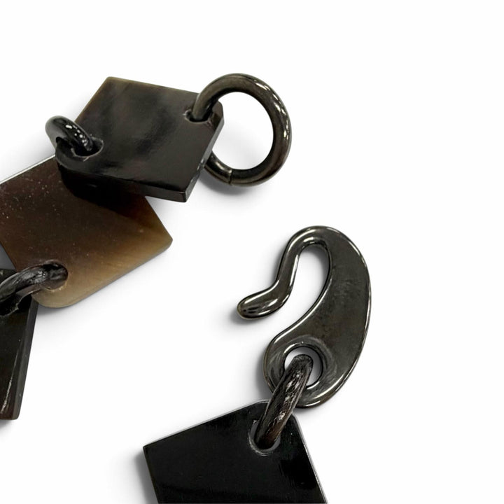 Great HERMES Necklace Diva Ni Brown Buffalo horn