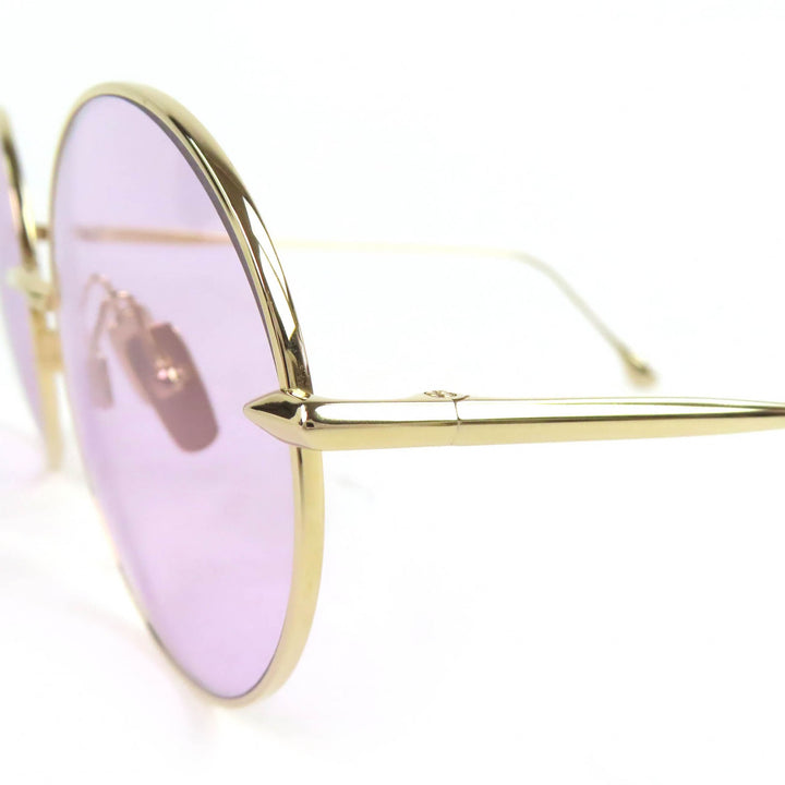 Excellent DITA ELIEVER Purple lens round sunglasses model worn by HYDE.DTX506