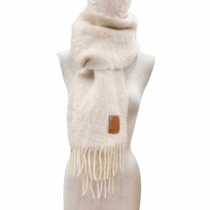 Excellent LOEWE Scarf Ivory mohair Women