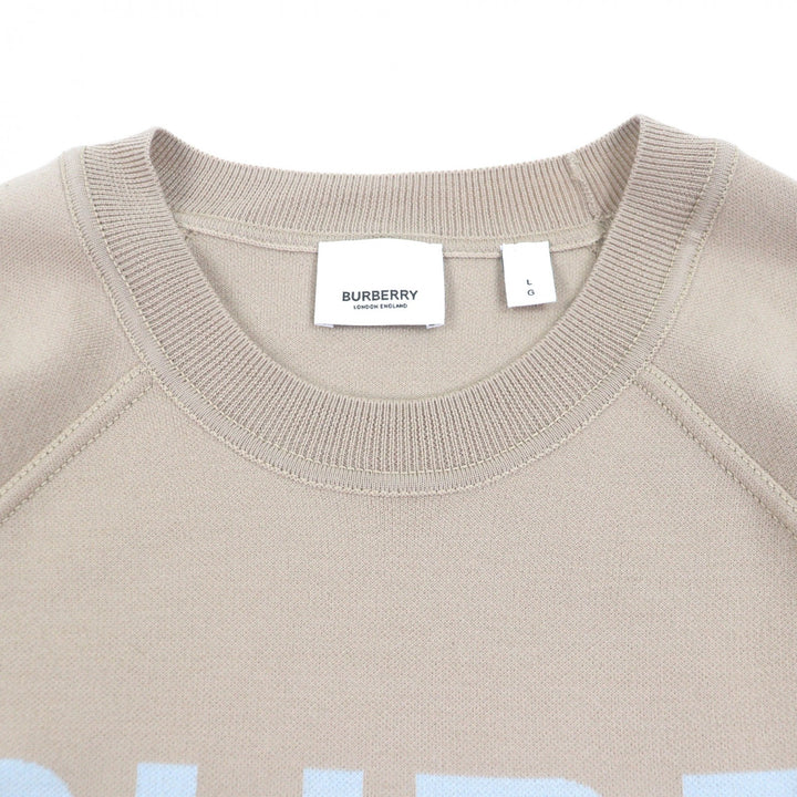 Excellent BURBERRY sweater Horse ferry beige Super Merino Wool mens L 8040224