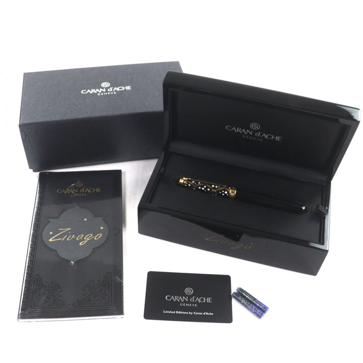Excellent CARAN dACHE fountain pen ZIVAGO (Doctor Zhivago) black mens 5092-038