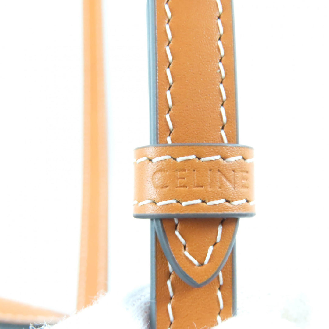 Excellent CELINE Shoulder Bag Small Cubo Bag Triomphe canvas Women 12418