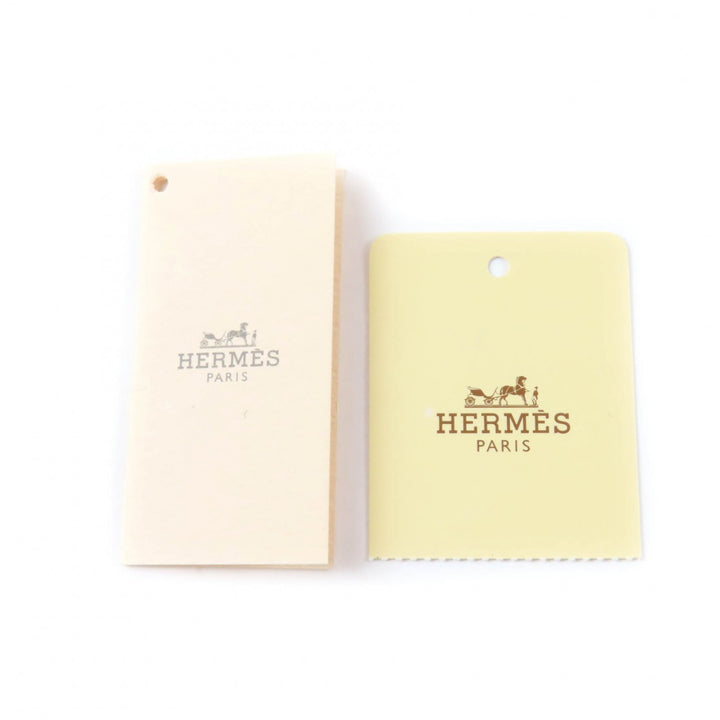 Excellent HERMES Scarf Reversible H-logo perforated fringe cashmere Women
