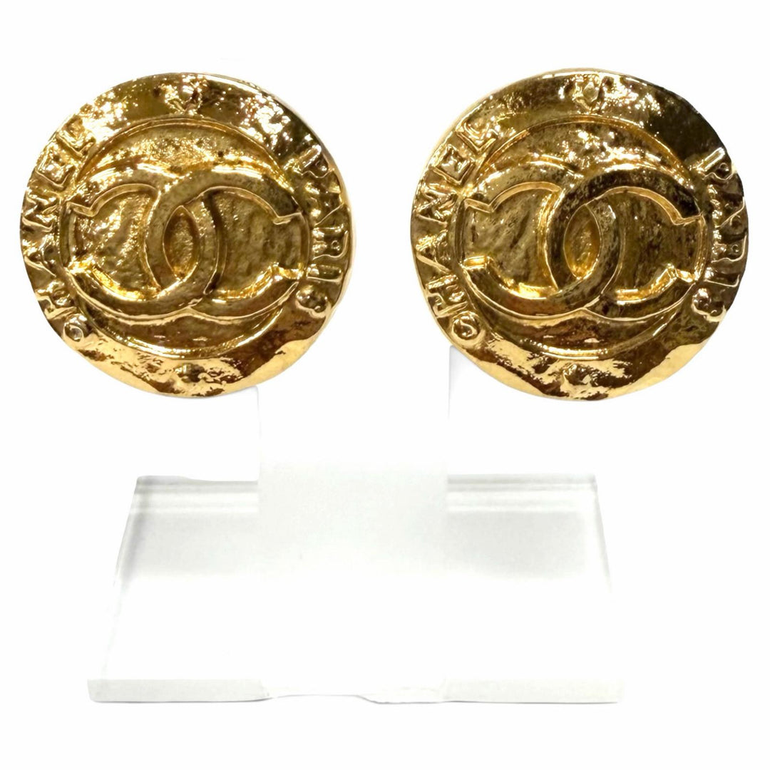 Excellent CHANEL Earring COCO Mark logo included gold Women 28