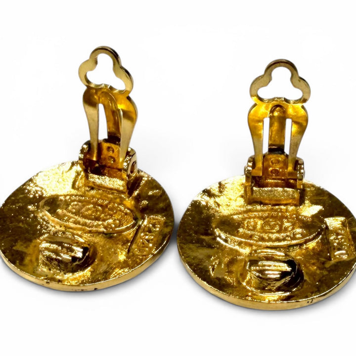 Excellent CHANEL Earring COCO Mark logo included gold Women 28