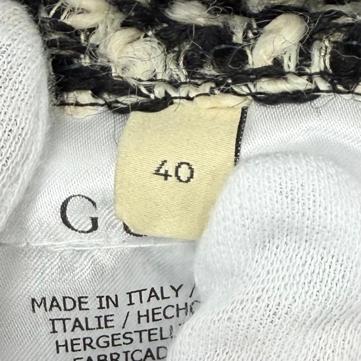 Excellent GUCCI Bomber jacket Interlocking G design tweed wool IT 40 761703