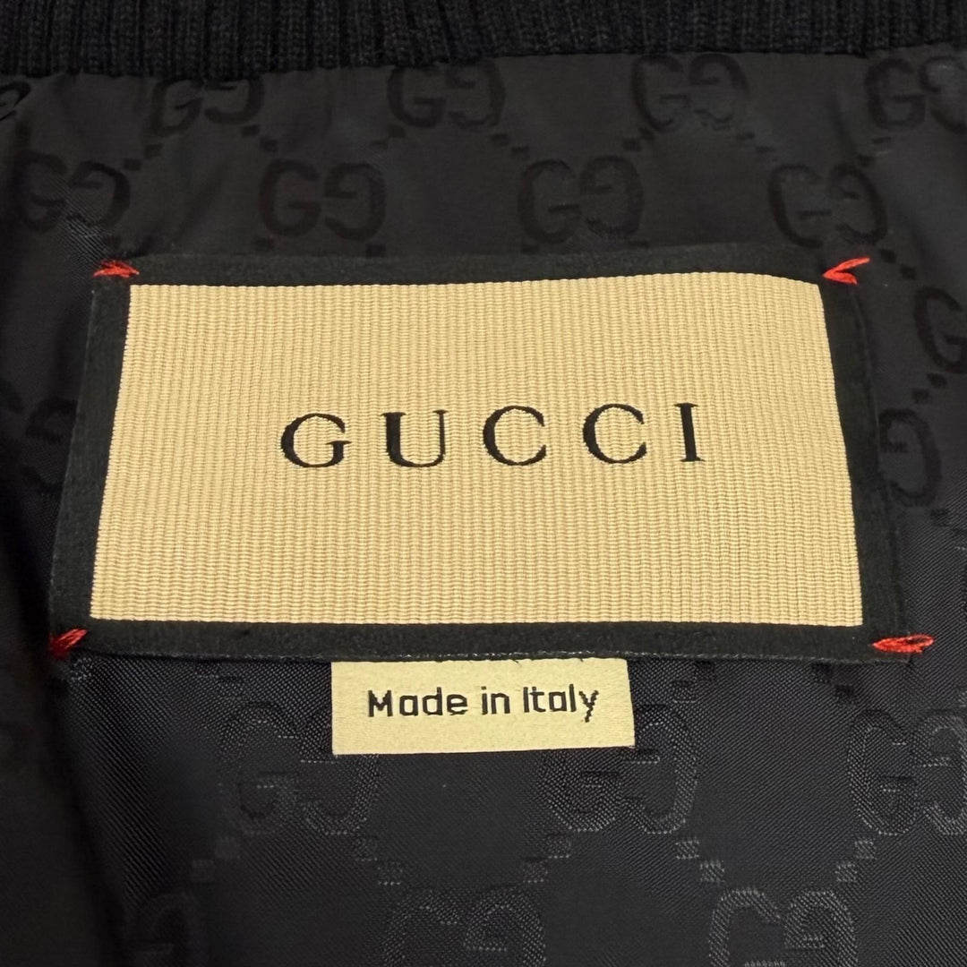 Excellent GUCCI Bomber jacket Interlocking G design tweed wool IT 40 761703