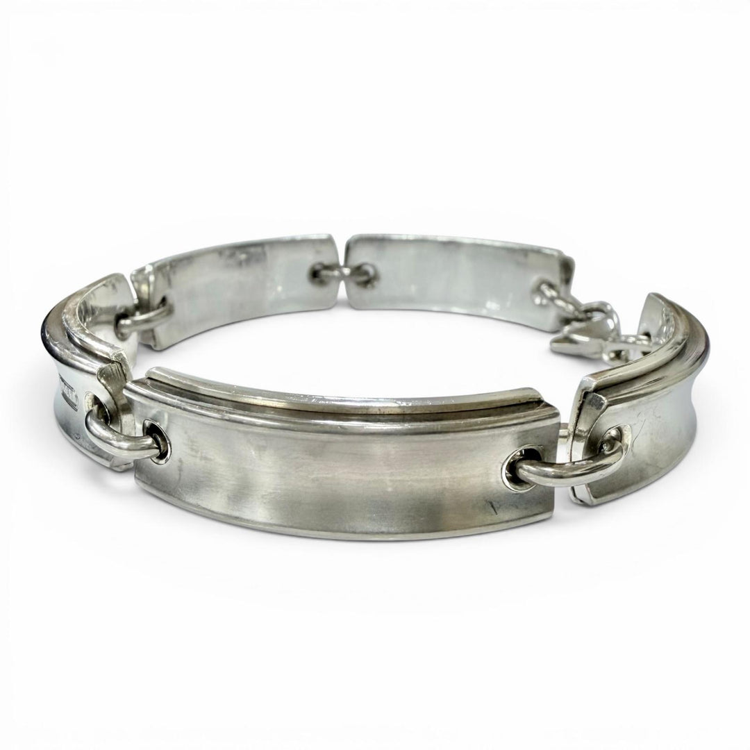Great TIFFANY&Co. bracelet 1837 Plate Link Silver 925 Women