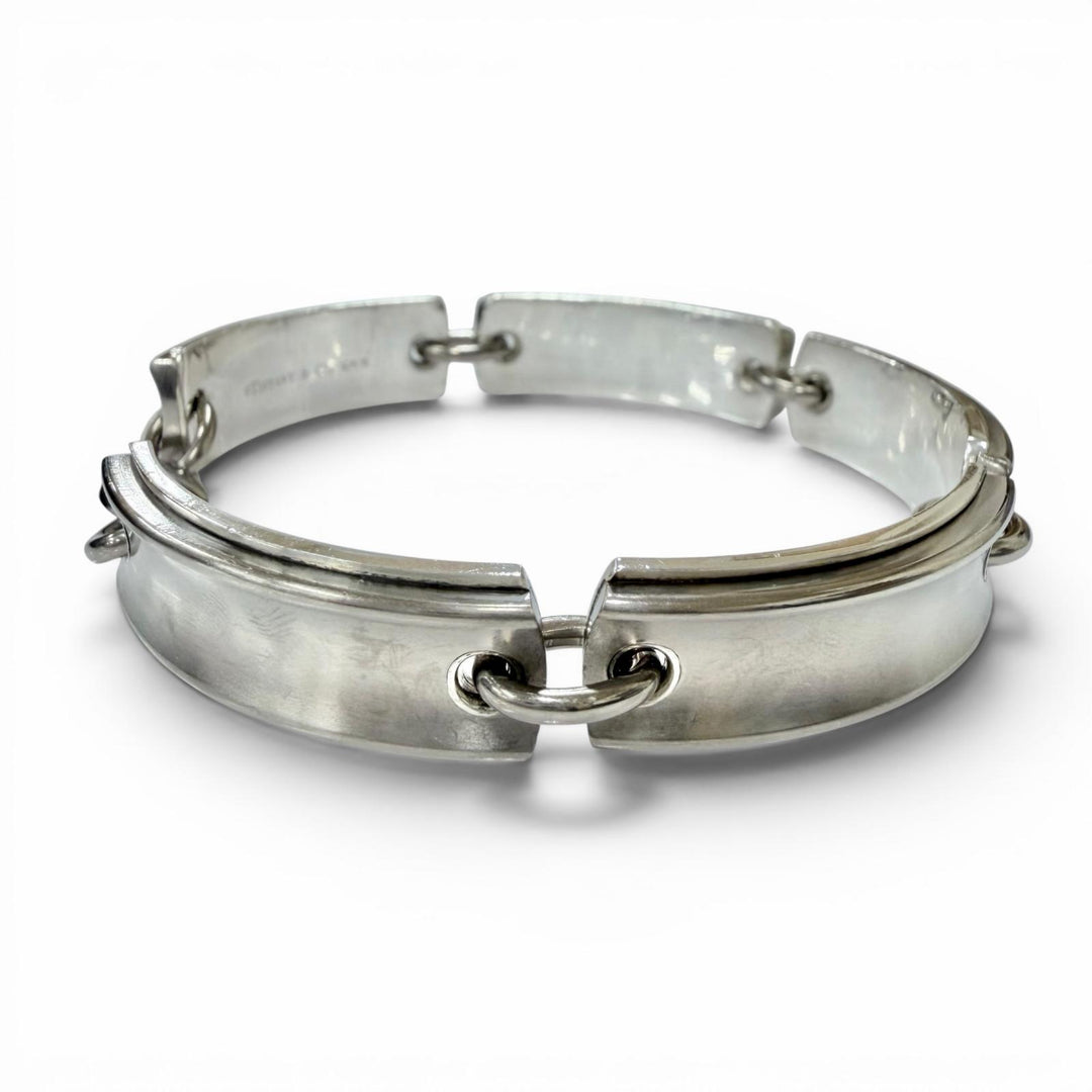 Great TIFFANY&Co. bracelet 1837 Plate Link Silver 925 Women