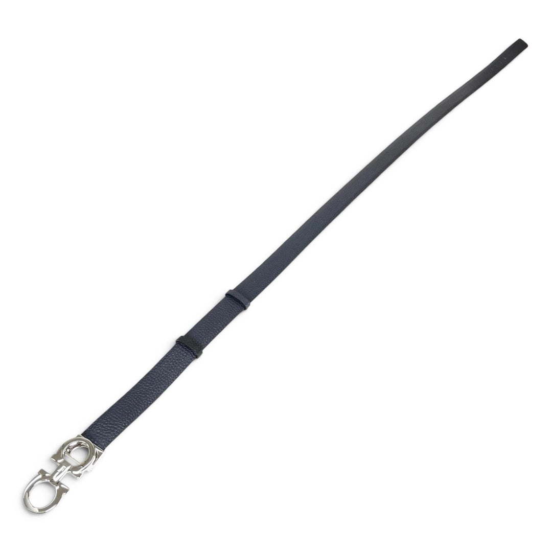 Pristine Salvatore Ferragamo belt Double Gancini reversible Navy leather mens
