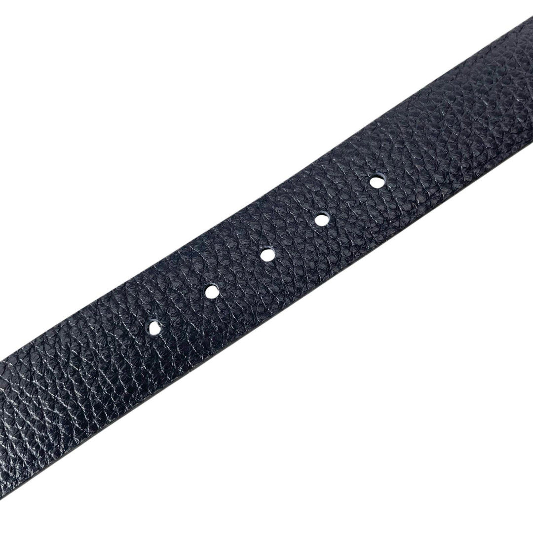 Pristine Salvatore Ferragamo belt Double Gancini reversible Navy leather mens