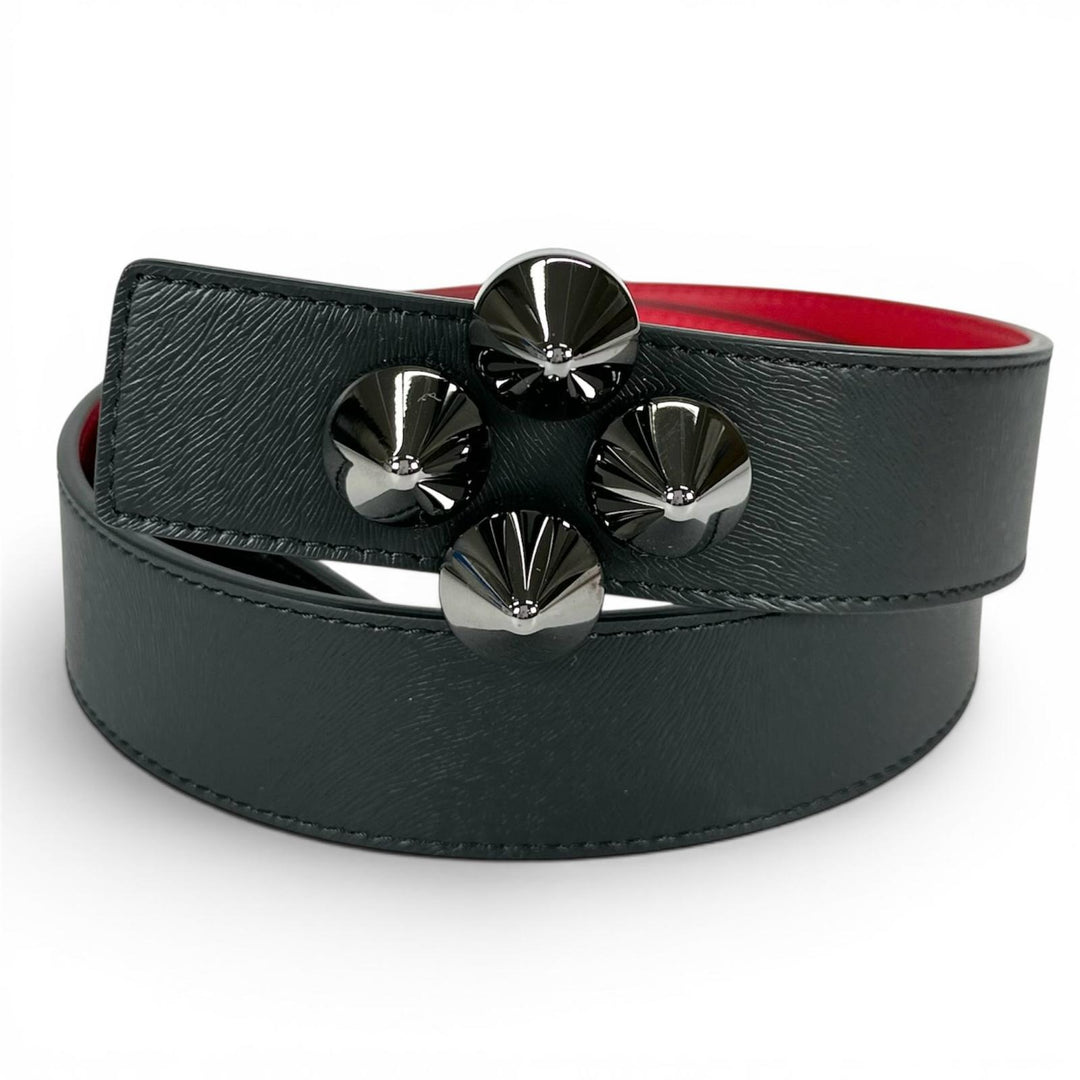 Pristine Christian Louboutin belt W SPIKY BELT black leather Women