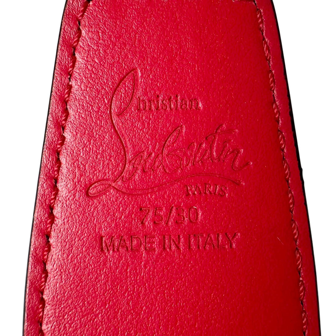 Pristine Christian Louboutin belt W SPIKY BELT black leather Women