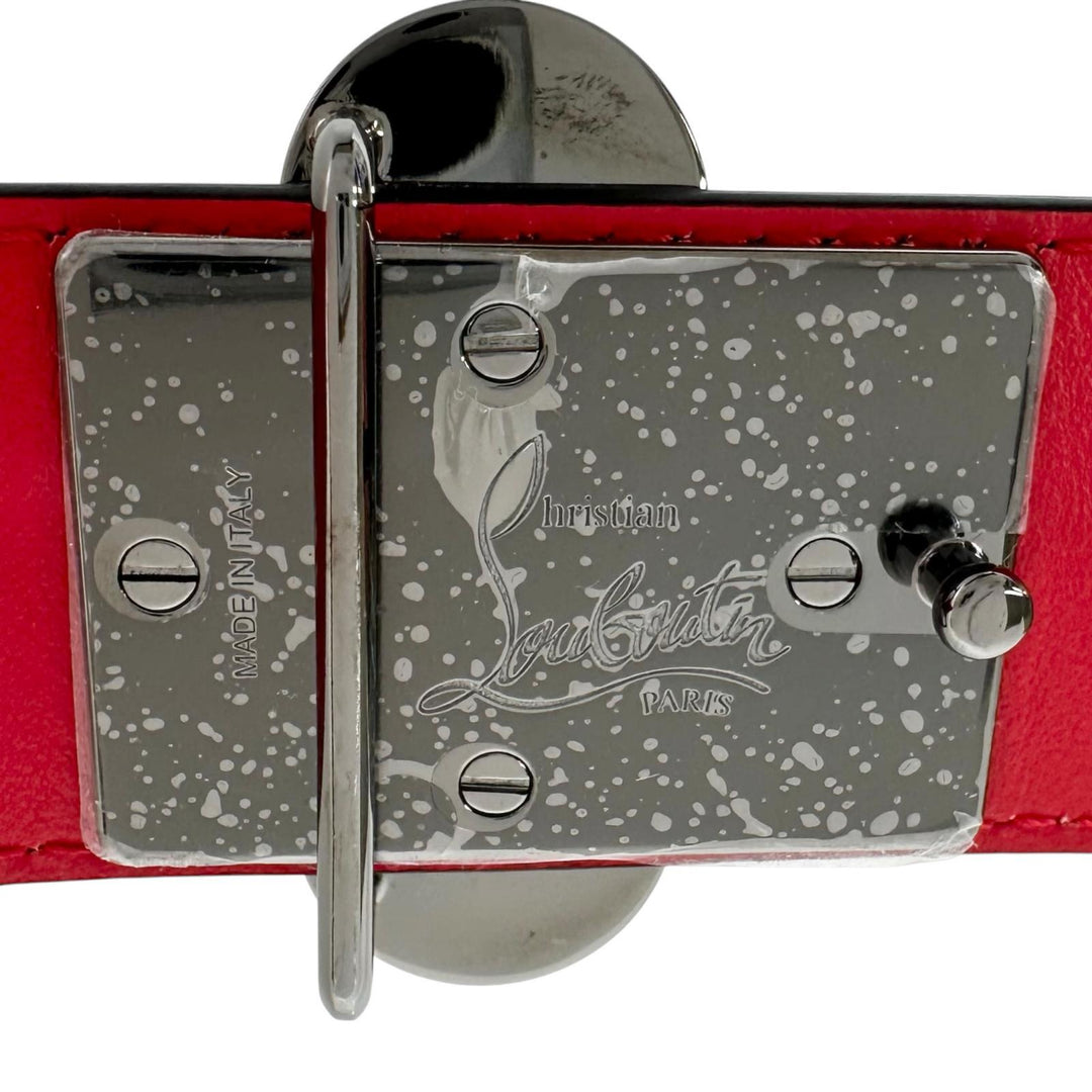 Pristine Christian Louboutin belt W SPIKY BELT black leather Women