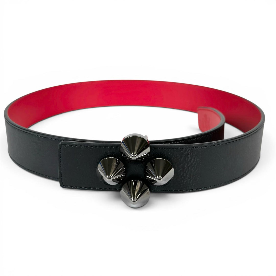 Pristine Christian Louboutin belt W SPIKY BELT black leather Women
