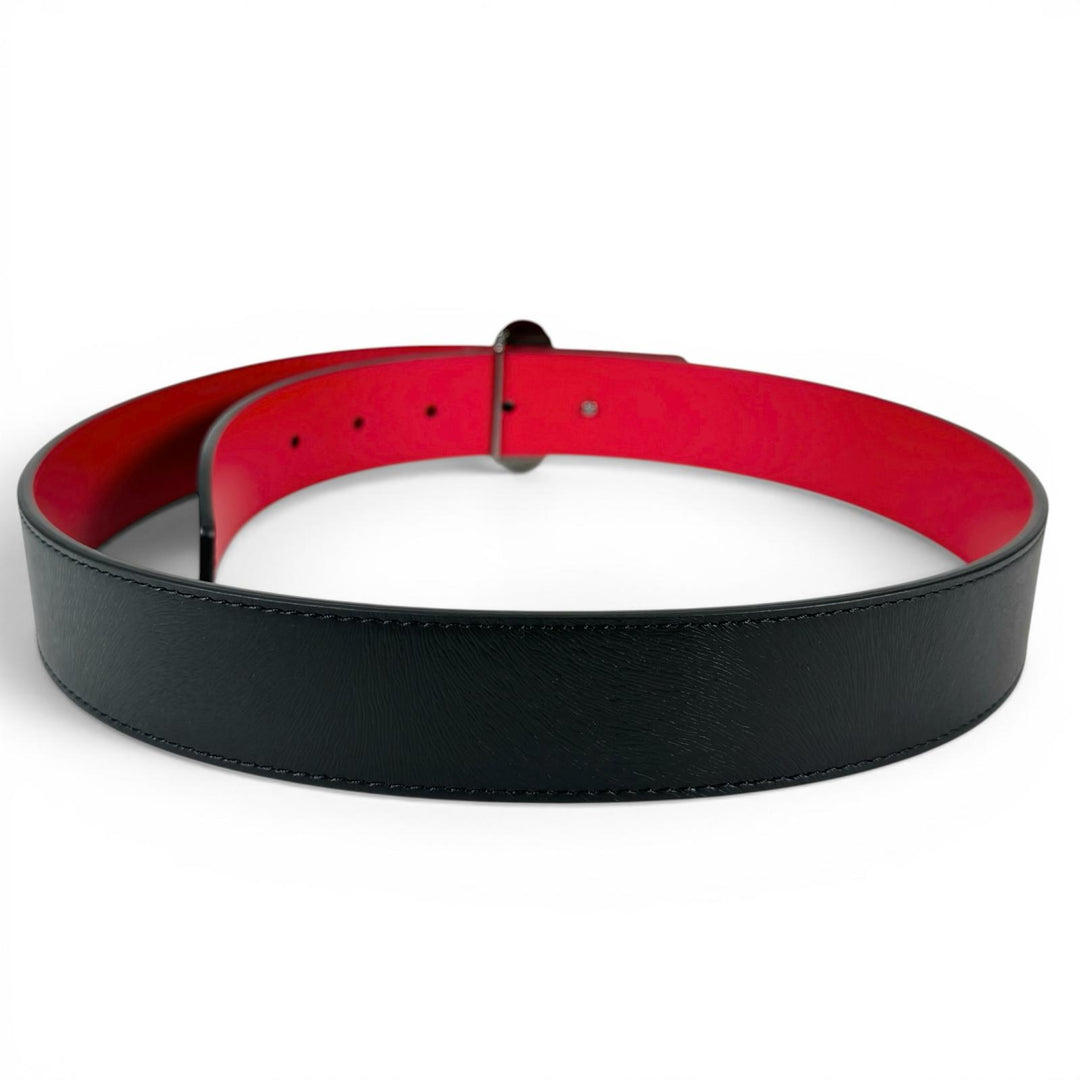 Pristine Christian Louboutin belt W SPIKY BELT black leather Women