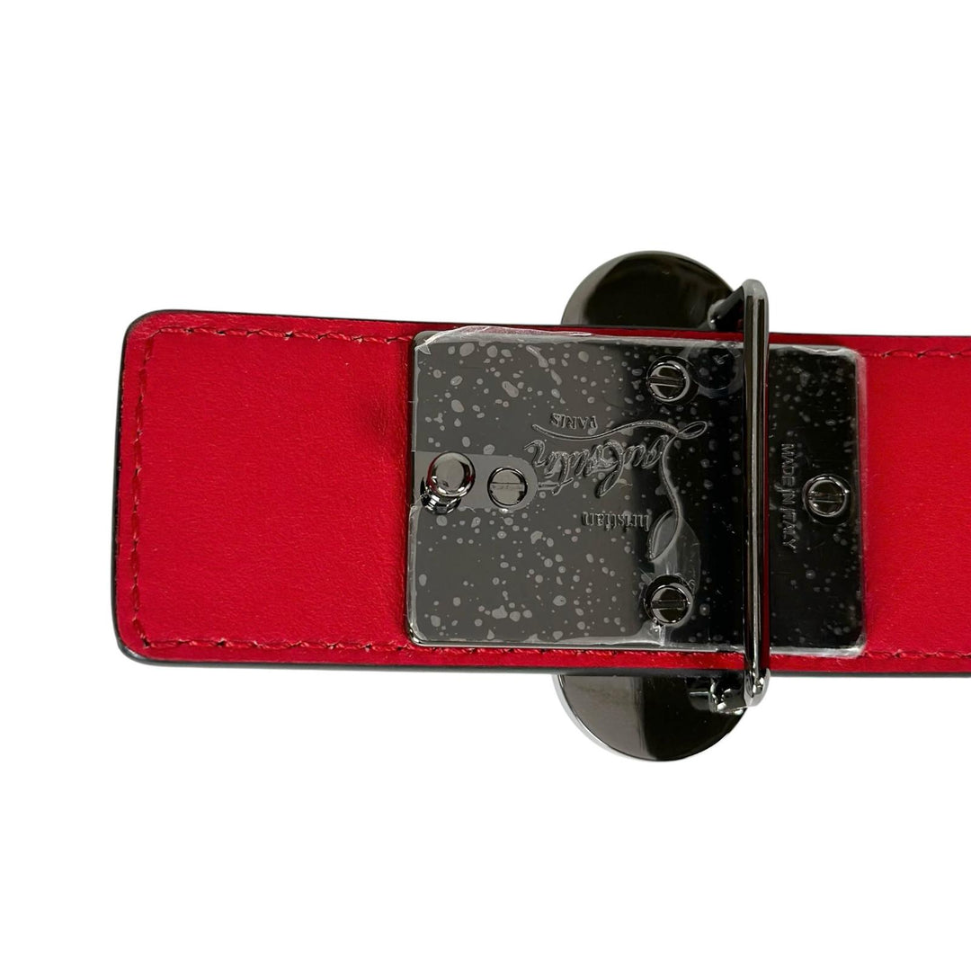 Pristine Christian Louboutin belt W SPIKY BELT black leather Women