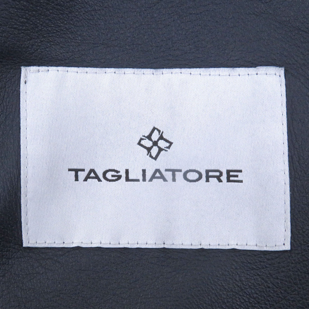 Very Good TAGLIATORE Mouton jacket CORBIN Flight jacket Navy
