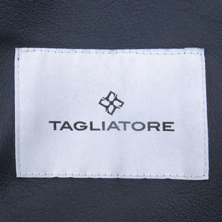 Very Good TAGLIATORE Mouton jacket CORBIN Flight jacket Navy