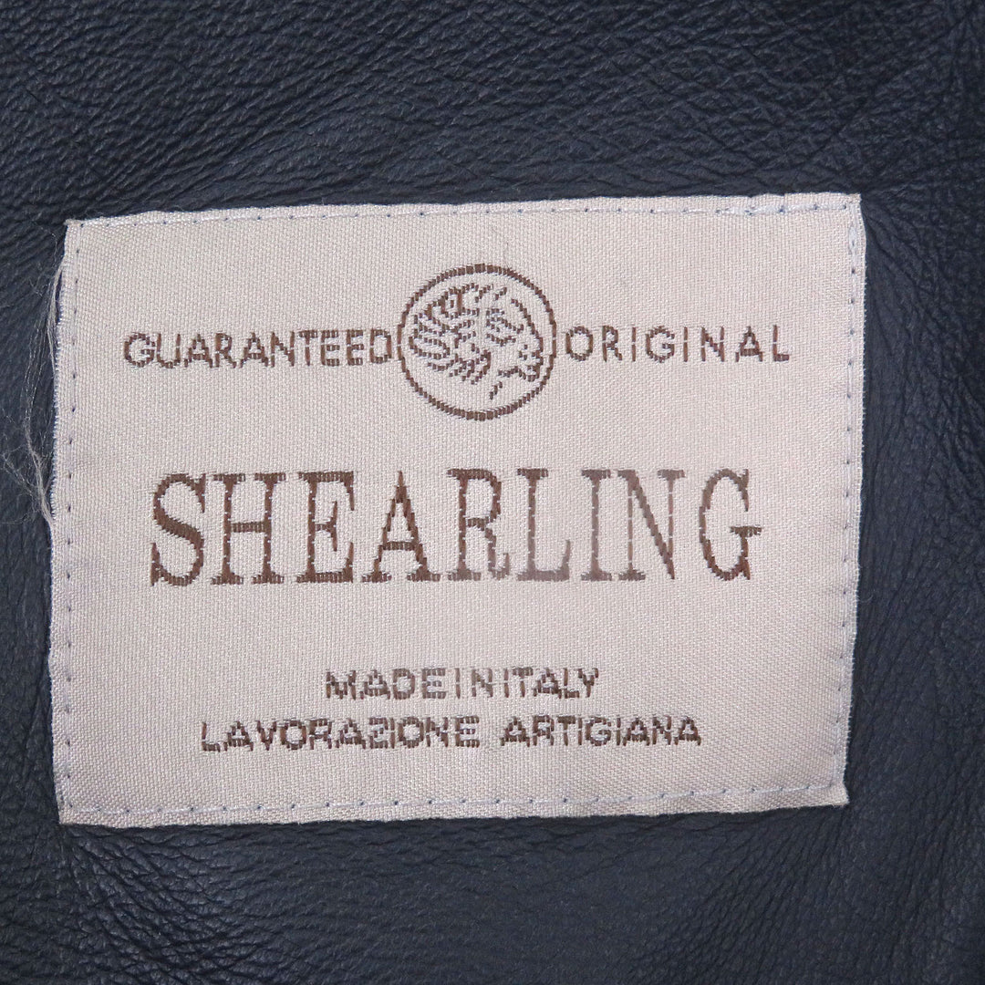 Very Good TAGLIATORE Mouton jacket CORBIN Flight jacket Navy