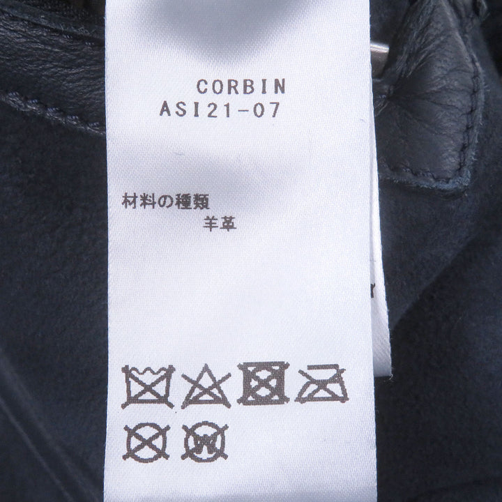 Very Good TAGLIATORE Mouton jacket CORBIN Flight jacket Navy