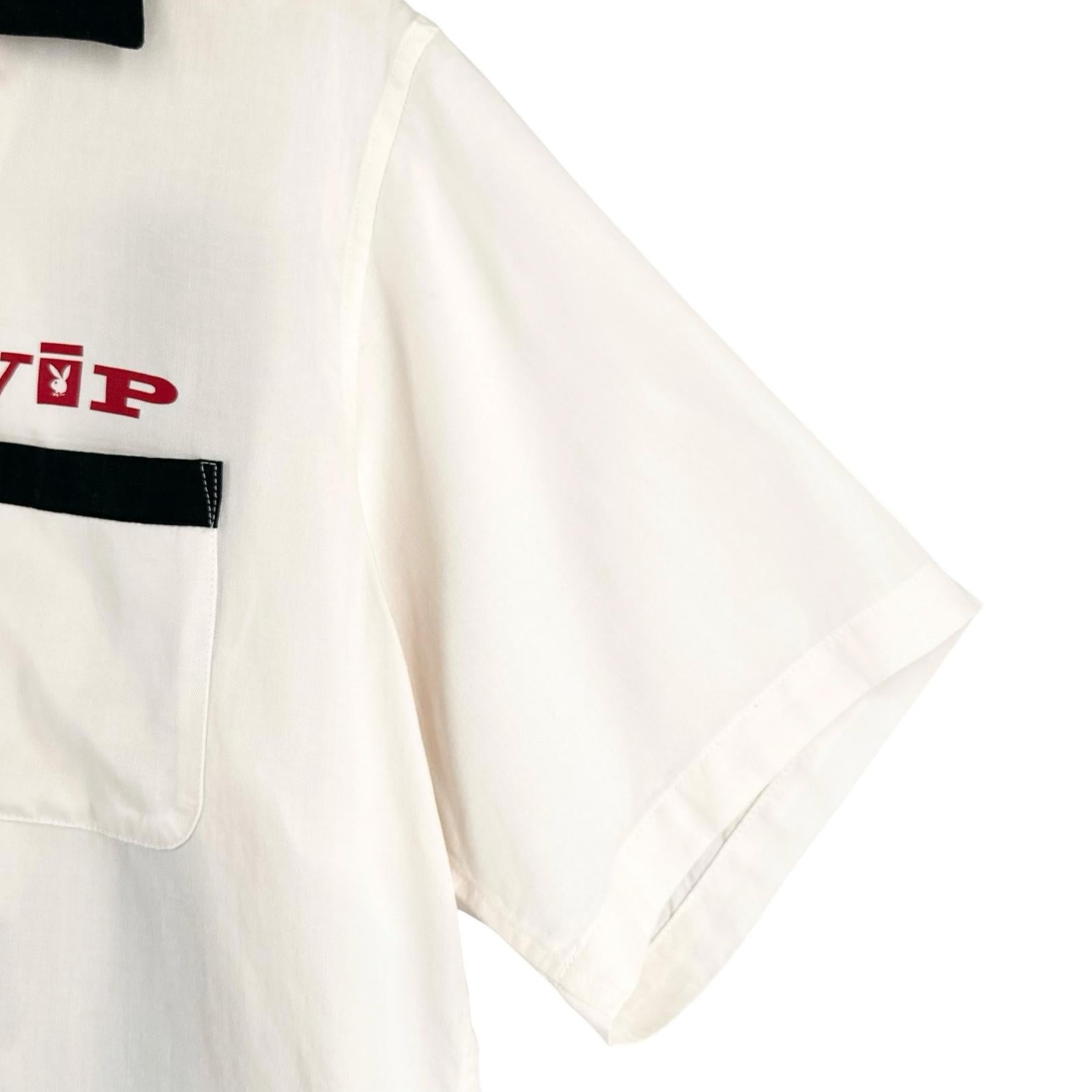 美品▲HYSTERIC GLAMOUR ヒステリックグラマー PLAYBOY プレイボーイ 02222AH05 ボウリングシャツ アイボリー M 日本製 正規品 メンズ Great HYSTERIC GLAMOUR Short sleeve shirt PLAYBOY 02222AH05