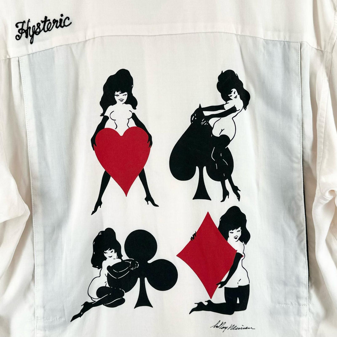 Great HYSTERIC GLAMOUR Short sleeve shirt PLAYBOY 02222AH05 Bowling Shirt mens M