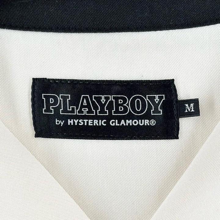 Great HYSTERIC GLAMOUR Short sleeve shirt PLAYBOY 02222AH05 Bowling Shirt mens M