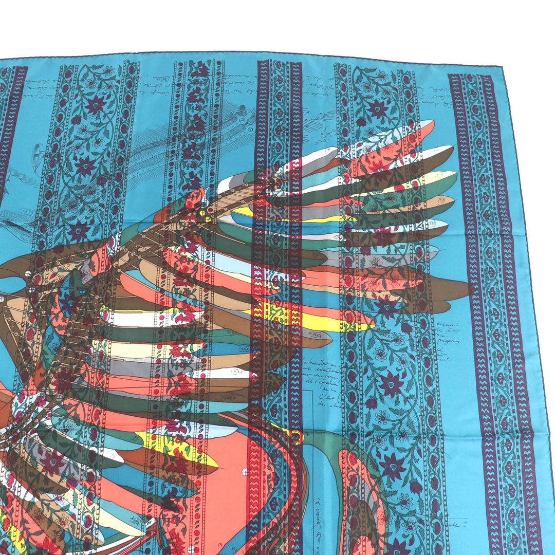 Excellent HERMES scarf LE PEGASE D HERMES - Hermès' Pegasus Caregean Multi silk