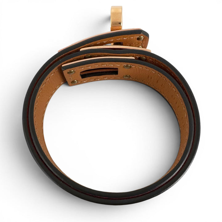 Pristine HERMES bracelet Kelly DeBultour pink Shave Women