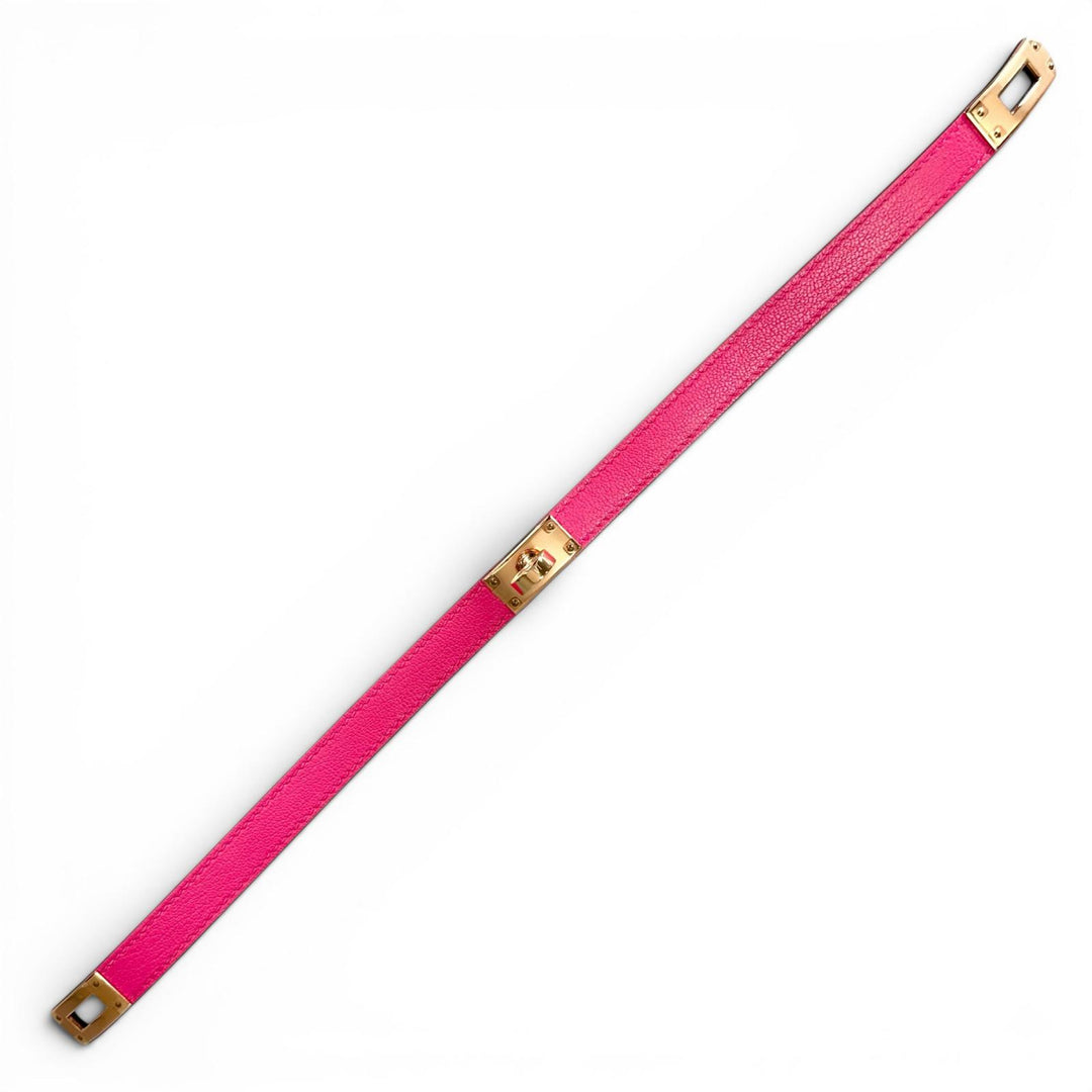 Pristine HERMES bracelet Kelly DeBultour pink Shave Women