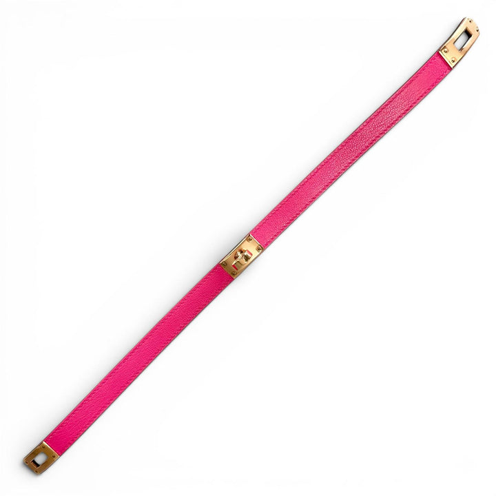 Pristine HERMES bracelet Kelly DeBultour pink Shave Women