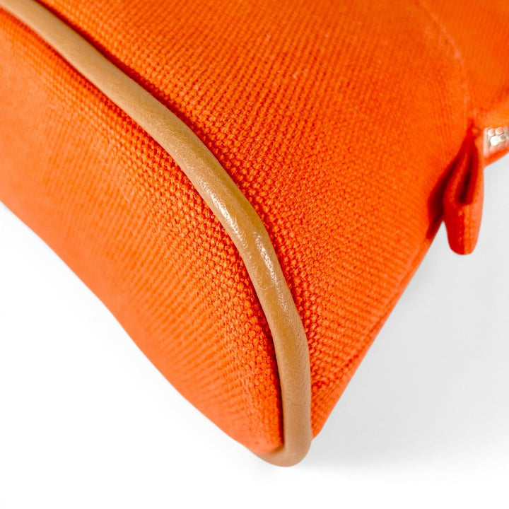 Excellent HERMES Pouch Bolide Pouch Mini Toile H Cosmetics Orange Women