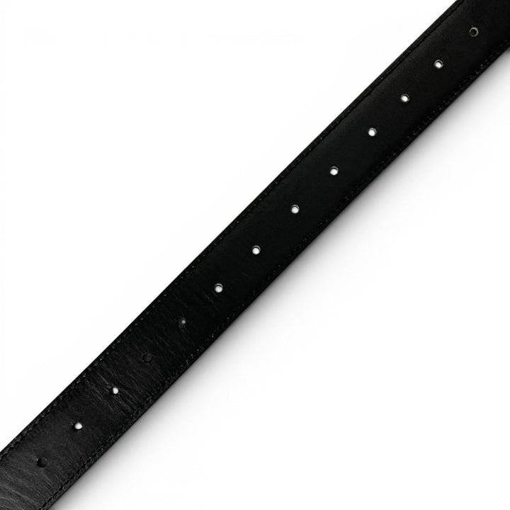 Excellent Cartier belt Must de Cartier Santos Logo buckle black leather mens
