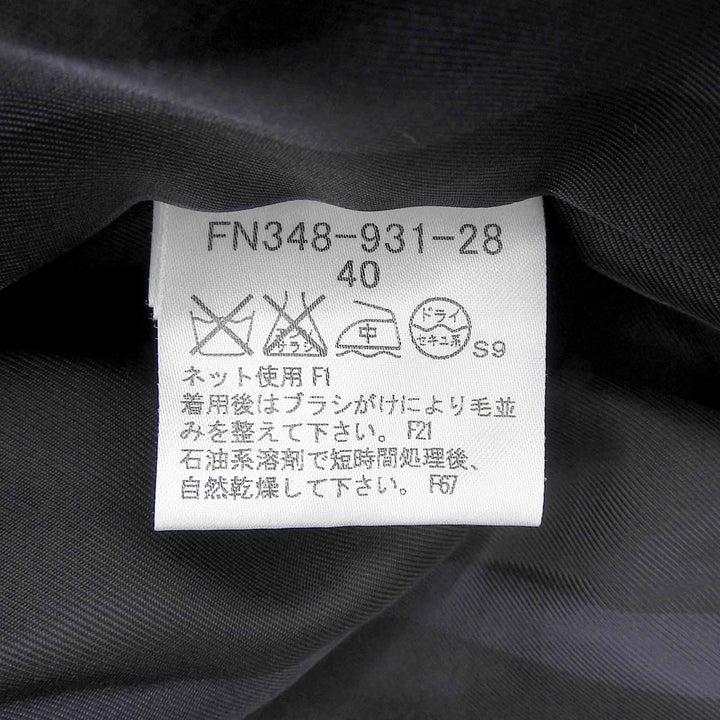 Great BURBERRY LONDON coat Stand collar Navy Angola Women 40