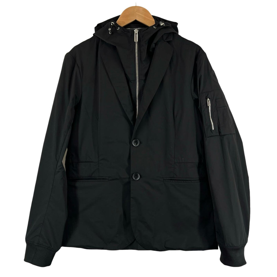 Excellent EMPORIO ARMANI Jacket Black tag, 3-way black polyester mens S 3Y1G07