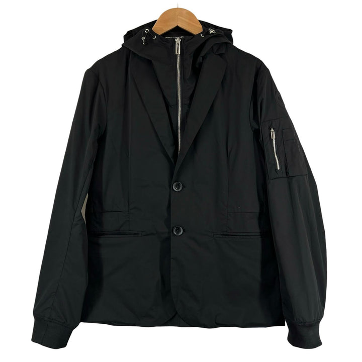 Excellent EMPORIO ARMANI Jacket Black tag, 3-way black polyester mens S 3Y1G07