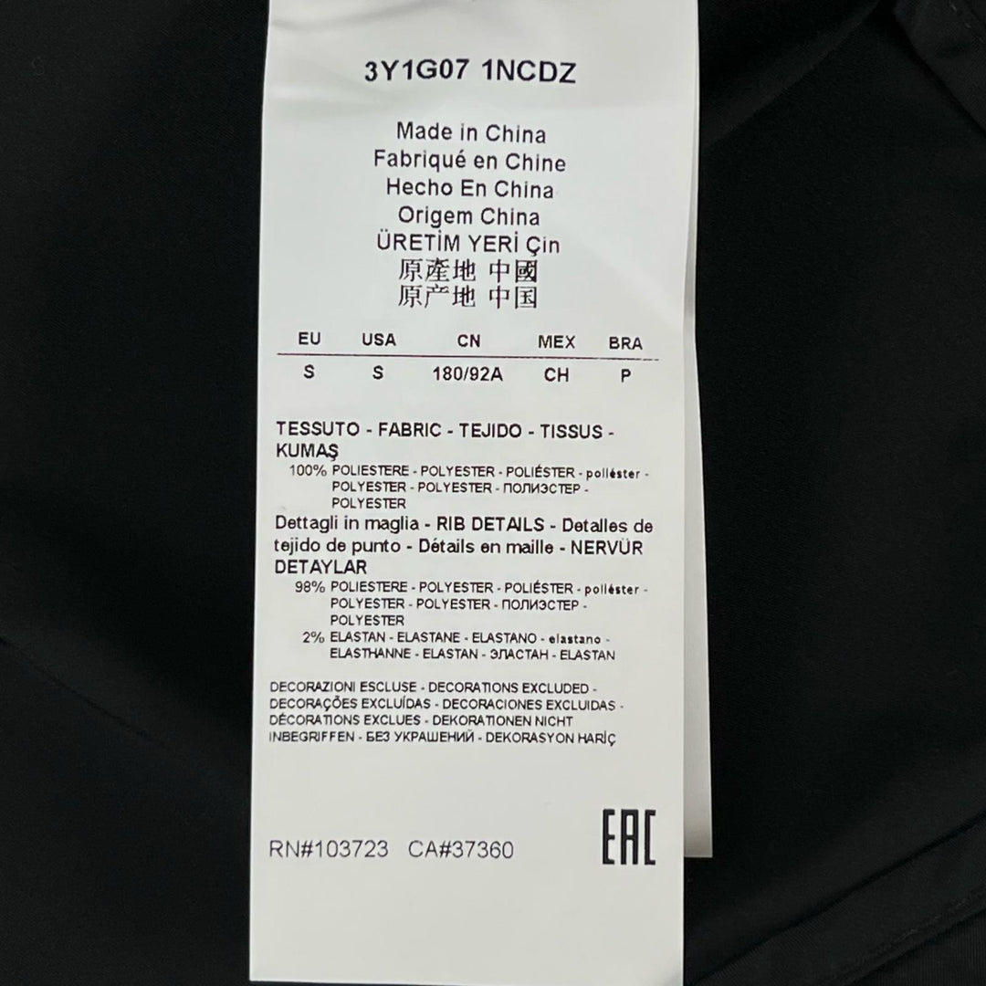 Excellent EMPORIO ARMANI Jacket Black tag, 3-way black polyester mens S 3Y1G07