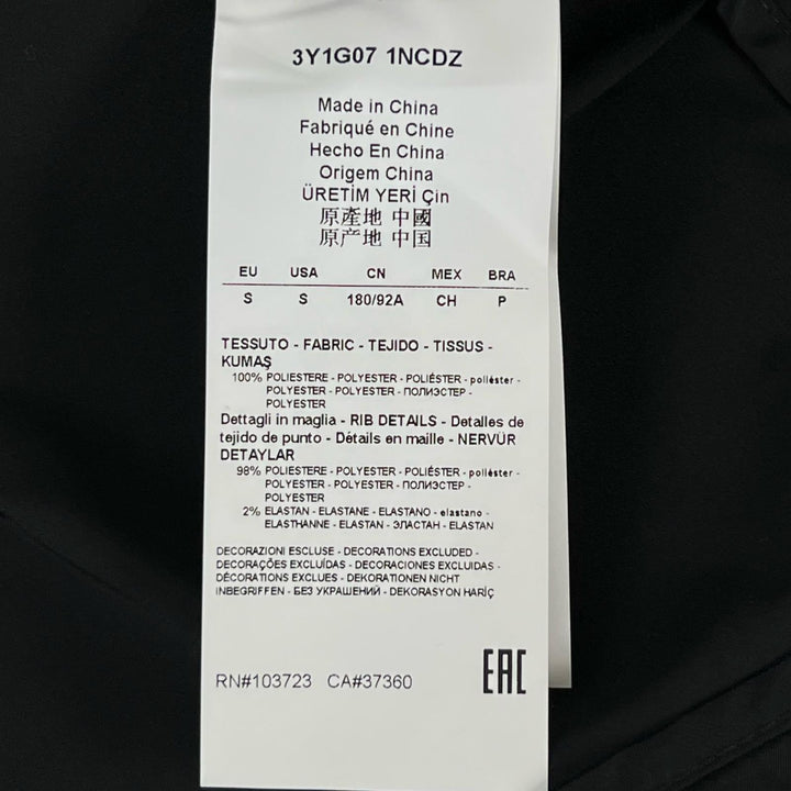 Excellent EMPORIO ARMANI Jacket Black tag, 3-way black polyester mens S 3Y1G07