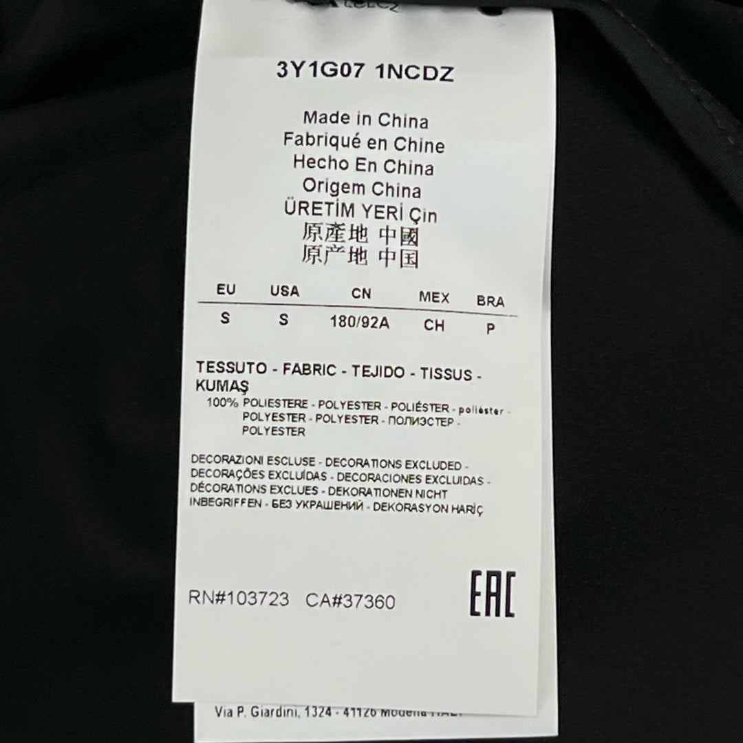 Excellent EMPORIO ARMANI Jacket Black tag, 3-way black polyester mens S 3Y1G07