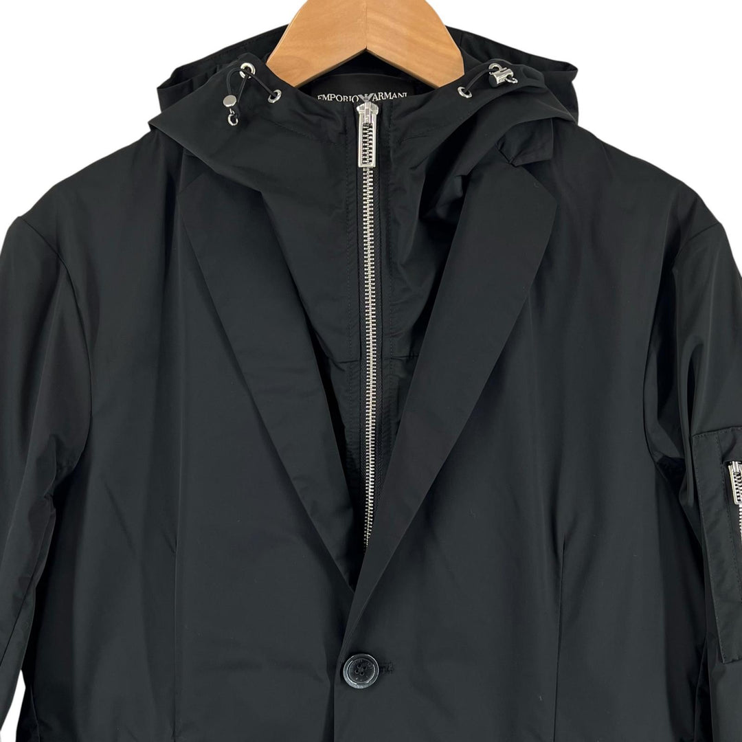 Excellent EMPORIO ARMANI Jacket Black tag, 3-way black polyester mens S 3Y1G07