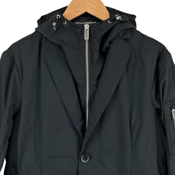 Excellent EMPORIO ARMANI Jacket Black tag, 3-way black polyester mens S 3Y1G07