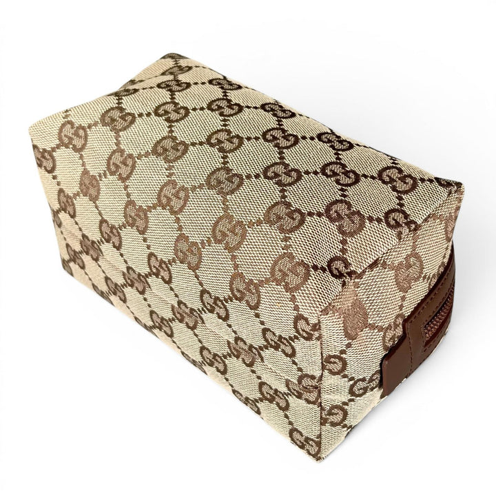 Pristine GUCCI Cosmetics Pouch GG pattern cosmetic pouch beige GG canvas Women