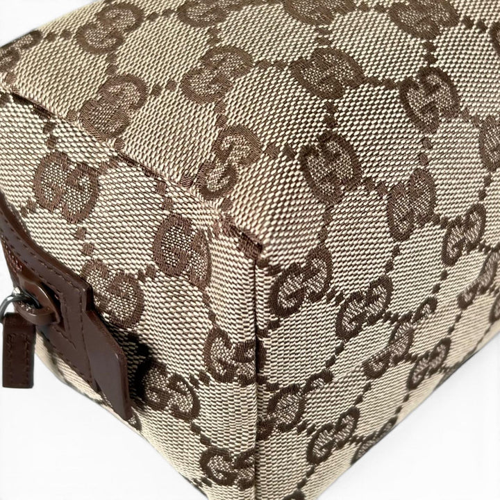 Pristine GUCCI Cosmetics Pouch GG pattern cosmetic pouch beige GG canvas Women